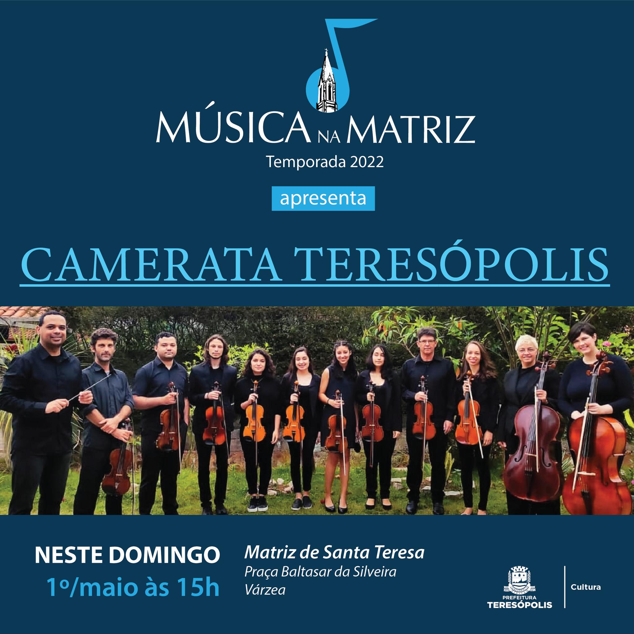 Read more about the article Camerata Teresópolis é a atração do ‘Música na Matriz’ no próximo domingo, 1º de maio