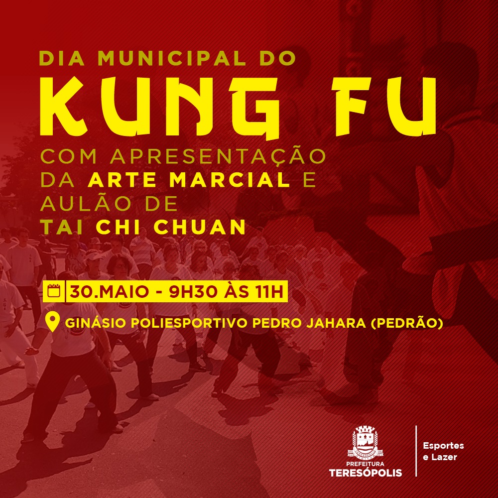 Read more about the article Em comemoração ao Dia Municipal do Kung Fu, Prefeitura de Teresópolis promoverá aulão de artes marciais para os alunos