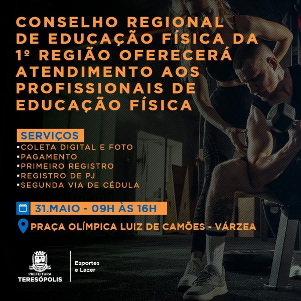 Leia mais sobre o artigo Teresópolis recebe Caravana da Cédula Digital e os serviços do Conselho Regional para profissionais de Educação Física no próximo dia 31