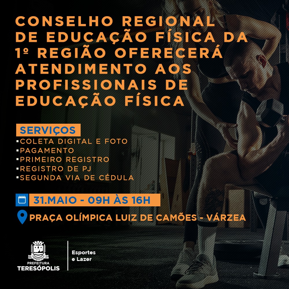 No momento, você está visualizando Teresópolis recebe Caravana da Cédula Digital e os serviços do Conselho Regional para profissionais de Educação Física no próximo dia 31