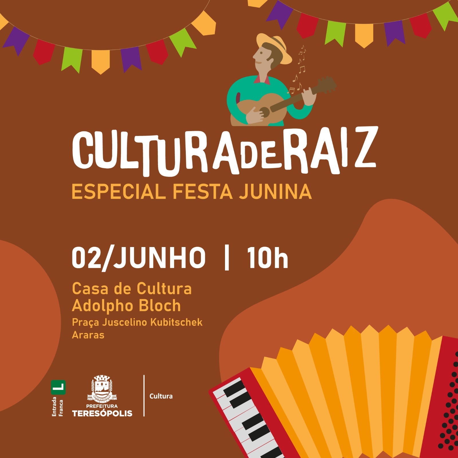 Você está visualizando atualmente Cultura de Raiz tem edição especial neste domingo, 02 de junho, para celebrar as festas juninas