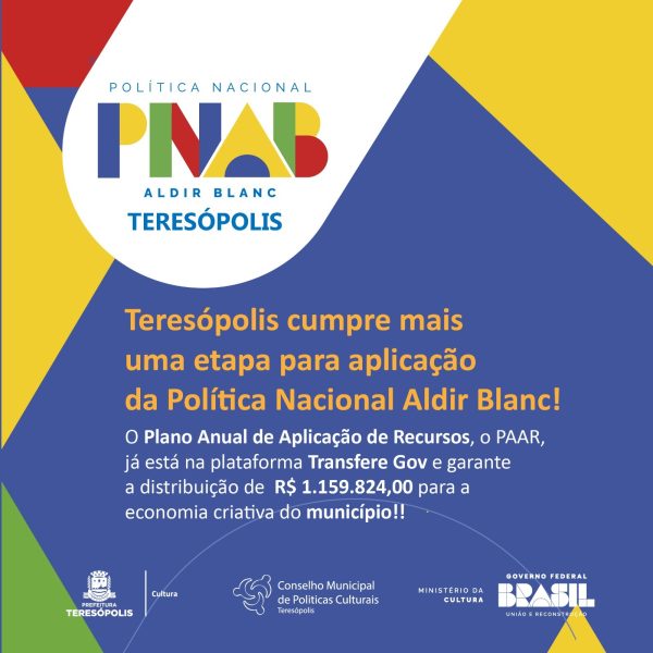 Leia mais sobre o artigo Teresópolis cumpre mais uma etapa para a aplicação da Política Nacional Aldir Blanc