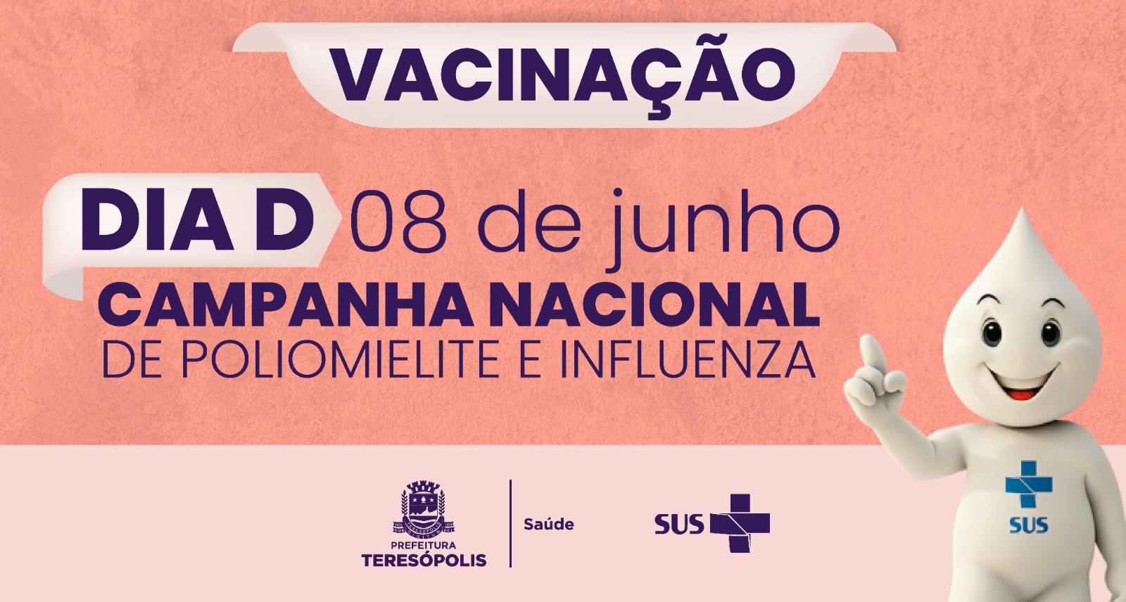 No momento, você está visualizando Dia ‘D’ de Vacinação contra Influenza e Poliomielite neste sábado, 8, em Teresópolis