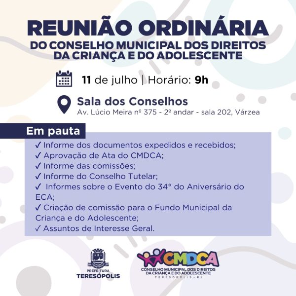 Leia mais sobre o artigo Reunião Ordinária do CMDCA