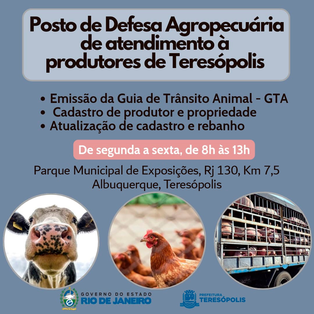 No momento, você está visualizando Teresópolis tem Posto Municipal de Defesa Agropecuária para atendimento de produtores rurais