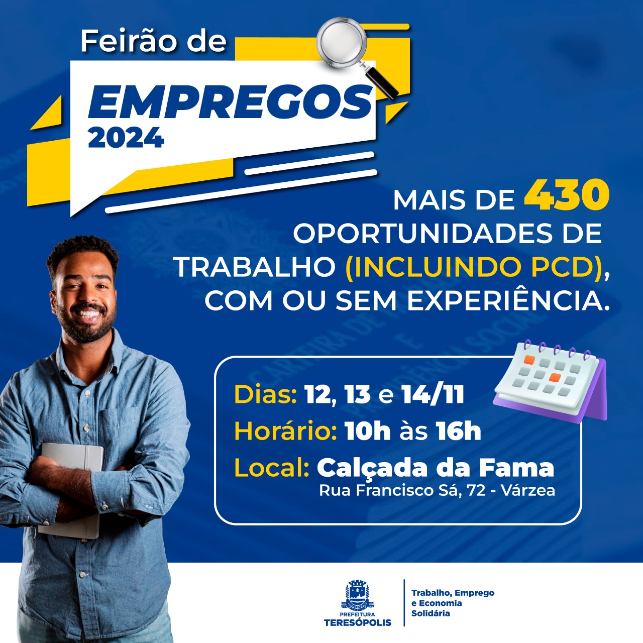 No momento, você está visualizando Prefeitura de Teresópolis realiza Feirão de Empregos até quinta, dia 14, na Calçada da Fama