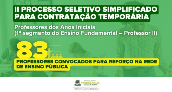 Leia mais sobre o artigo Prefeitura de Teresópolis convoca 83 professores para Rede Municipal