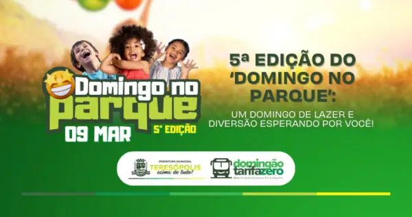 Leia mais sobre o artigo 5ª edição do ‘Domingo no Parque’: neste domingo, dia 09, tem muito lazer e diversão para toda a família na Praça Olímpica e no Parque Regadas