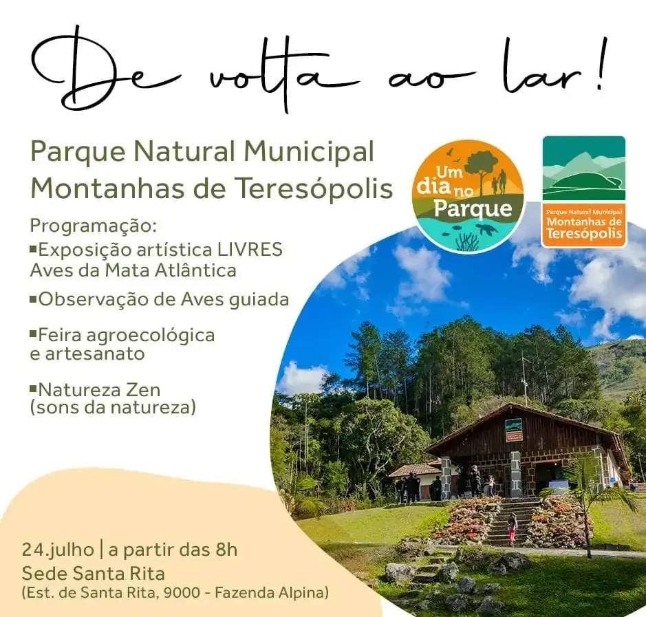 No momento, você está visualizando Evento ‘Um dia no Parque’ movimenta a sede Santa Rita do Parque Municipal Montanhas de Teresópolis no domingo, 24/07