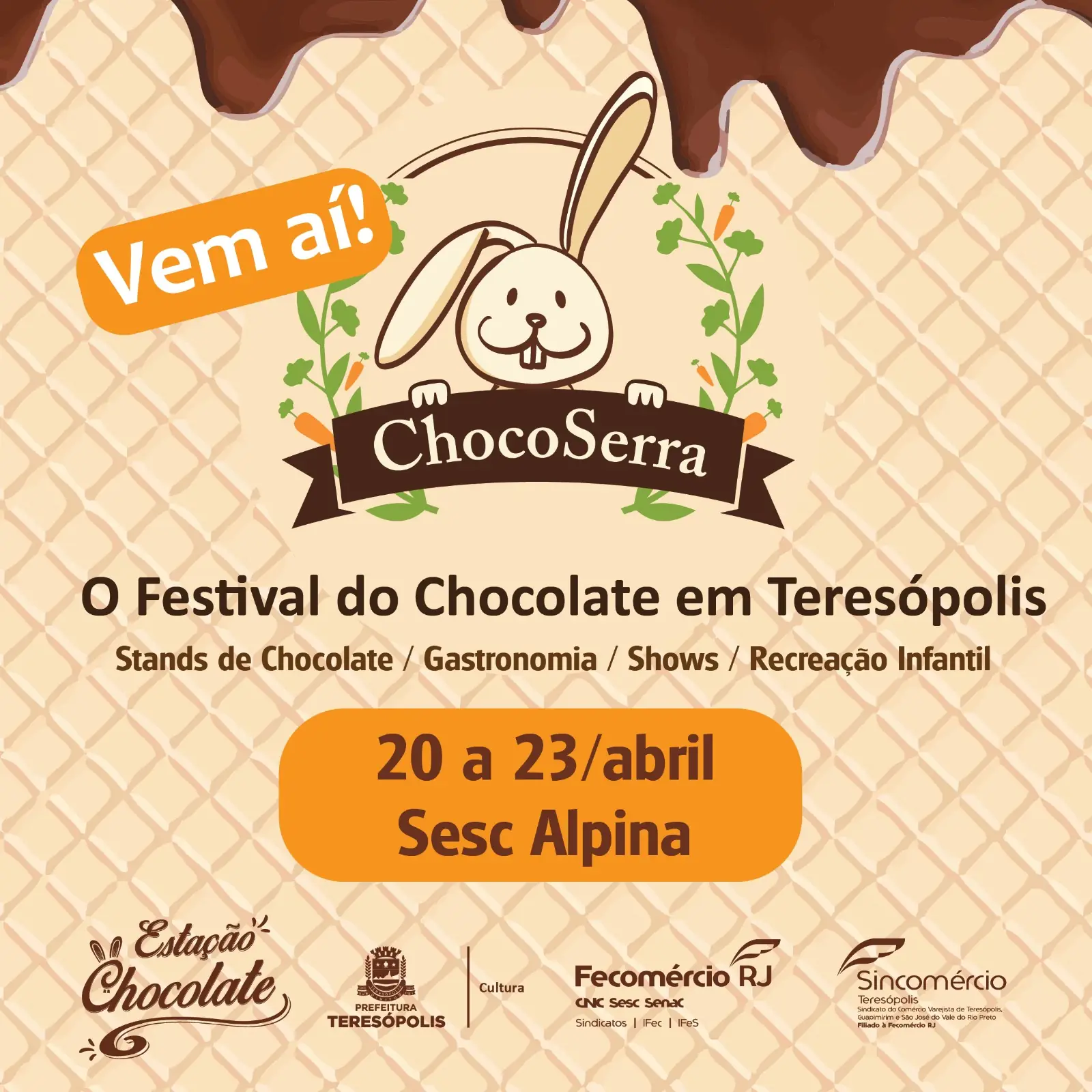 No momento, você está visualizando ChocoSerra começa nesta quinta, 20, e vai até domingo, 23, no Sesc Alpina